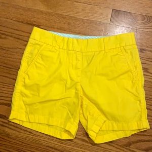 J Crew 100% cotton yellow shorts